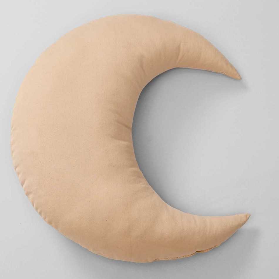 Cuscino Luna cotone sabbia 20x45 - Fodera + Imbottitura cuscini-per-bambini-colorati