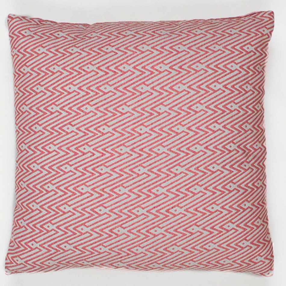 Cuscino jacquard Madras rosa 45x45 - federa + imbottitura cuscini-decorativi-stampati