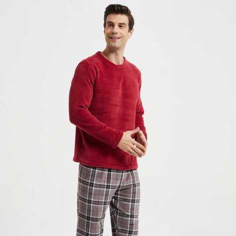 Pigiama pile coral uomo Cuadro Victor marengo pijama-coralina