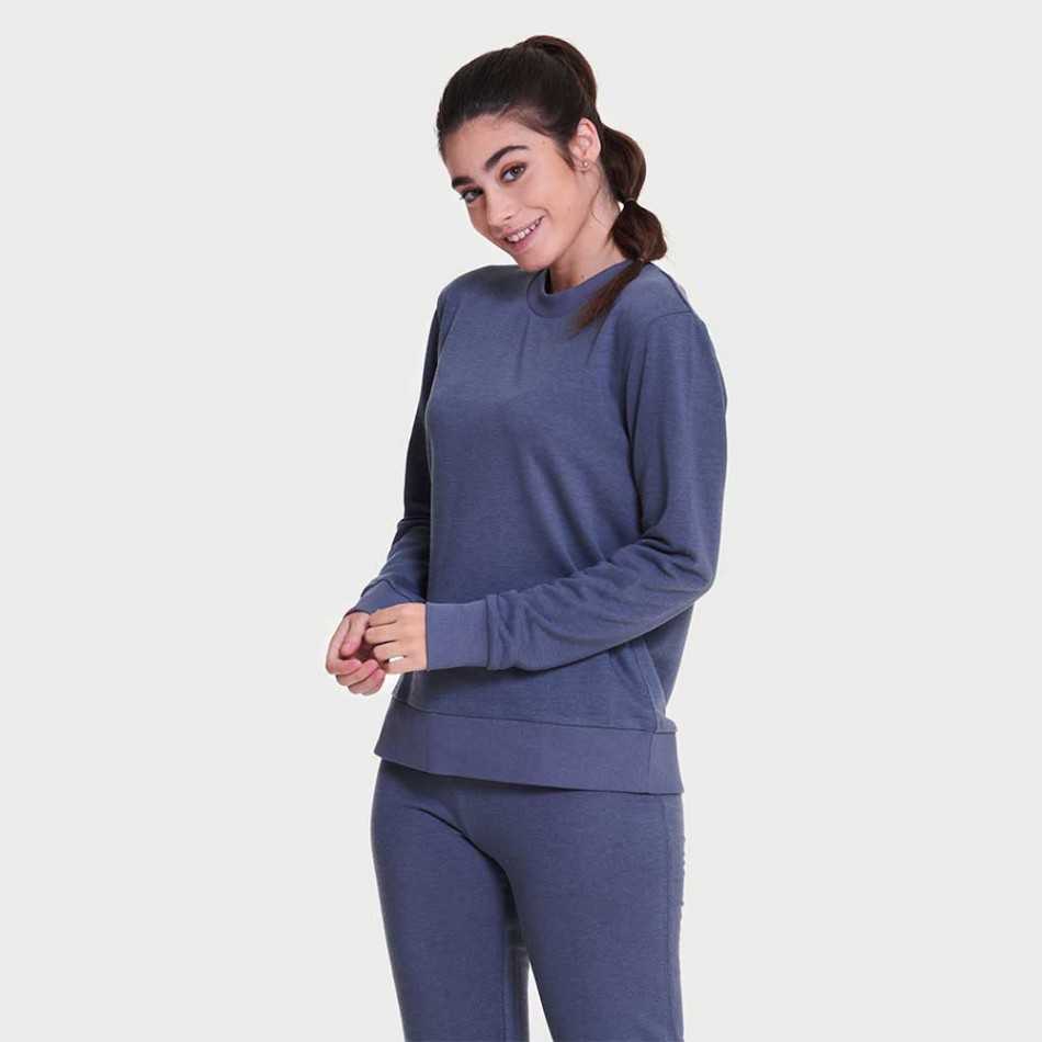 Set sportivo lungo donna indaco abbigliamento-da-casa