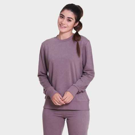 Set sportivo lungo donna melanzana abbigliamento-da-casa