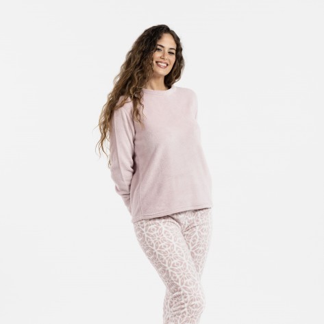 Pigiama pile coral Agatha malva pigiami-inverno-donna