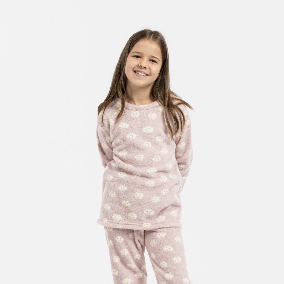 Pigiama pile coral bambina Lucero malva rosa pigiami-per-bambini