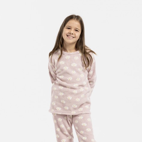 Pigiama pile coral bambina Lucero malva rosa pigiami-per-bambini