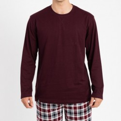 Pigiama uomo flanella Bernardo bordeaux abbigliamento-da-casa