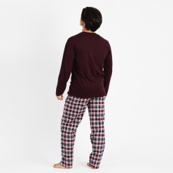 Pigiama uomo flanella Bernardo bordeaux abbigliamento-da-casa