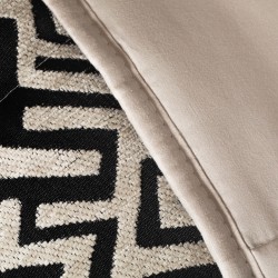 Copriletto jacquard ciniglia Arzai beige - nero 120gr copriletti-jacquard