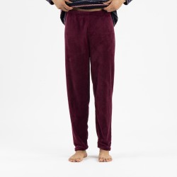 Pigiama pile coral uomo Justino bordeaux uomo