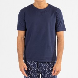 Pigiama lungo manica corta uomo Yelco blu navy pijama-manga-corta