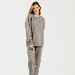 Set sportivo lungo donna grigio abbigliamento-da-casa