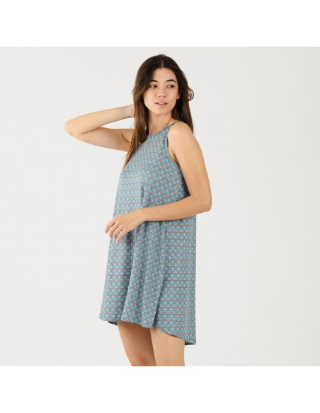 Vestito con spalline soft Hello indaco vestido-sedoso