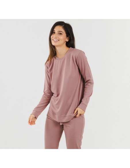 Set sportivo lungo donna malva abbigliamento-da-casa