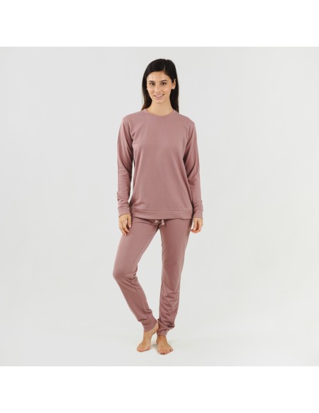 Set sportivo lungo donna malva abbigliamento-da-casa