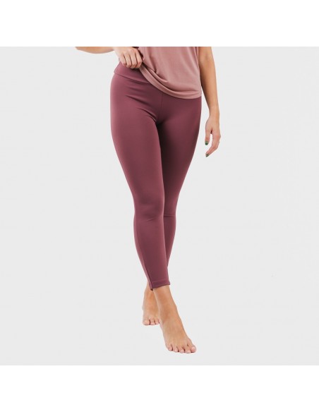 Set sportivo leggings lunghi donna malva/melanzana abbigliamento-da-casa