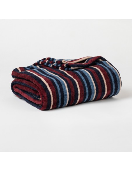 Coperta pile coral Raya Detroit blu navy mantas-terciopelo-estampadas