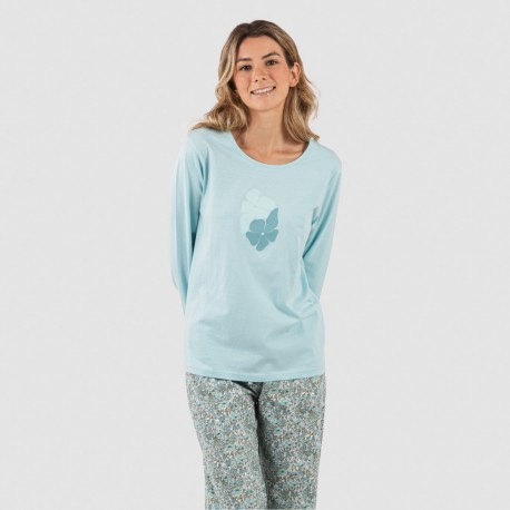 Pigiama lungo cotone Taylor indaco pijama-largo-algodon