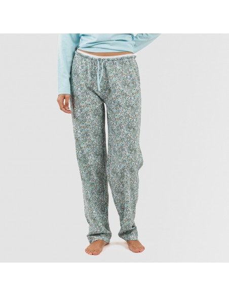 Pigiama lungo cotone Taylor indaco pijama-largo-algodon