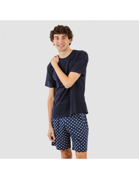 Pigiama corto cotone uomo Missy blu navy pijama-corto-algodon