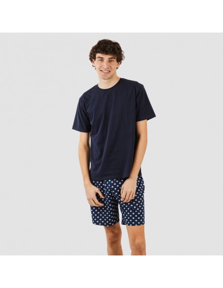 Pigiama corto cotone uomo Missy blu navy pijama-corto-algodon