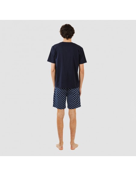 Pigiama corto cotone uomo Missy blu navy pijama-corto-algodon