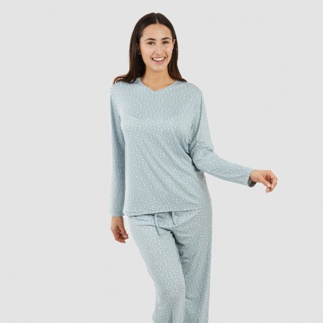 Pigiama lungo soft Anita indaco pigiami-lunghi-donna