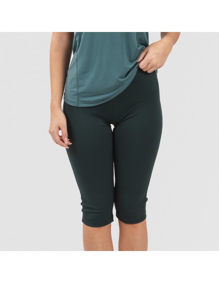 Set sportivo leggings corti donna verde bottiglia conjunto-deportivo-leggings-corto-mujer