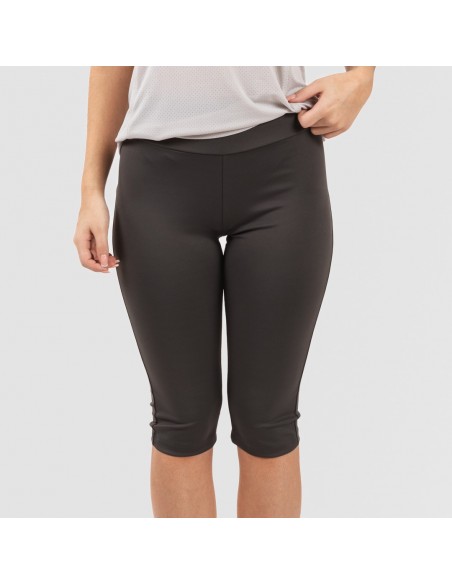 Set sportivo leggings corti donna grigio perla/antracite conjunto-deportivo-leggings-corto-mujer