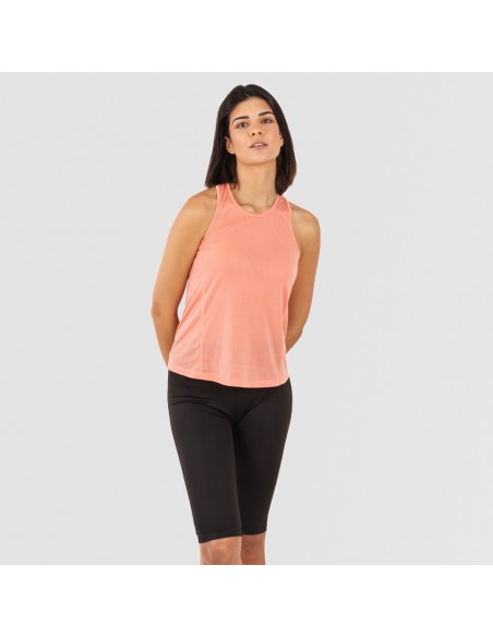 Set sportivo leggings corti donna arancio/nero conjunto-deportivo-leggings-corto-mujer