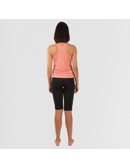 Set sportivo leggings corti donna arancio/nero conjunto-deportivo-leggings-corto-mujer