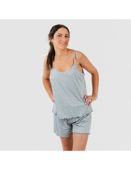 Pigiama con spalline soft Anita indaco pijama-tirantes-mujer-punto-suave