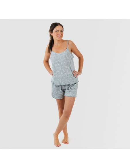 Pigiama con spalline soft Anita indaco pijama-tirantes-mujer-punto-suave