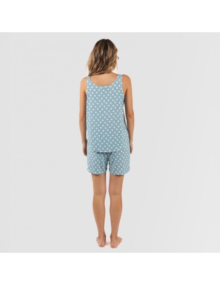 Pigiama con spalline viscosa Summer indaco pijama-tirantes-mujer-viscosa