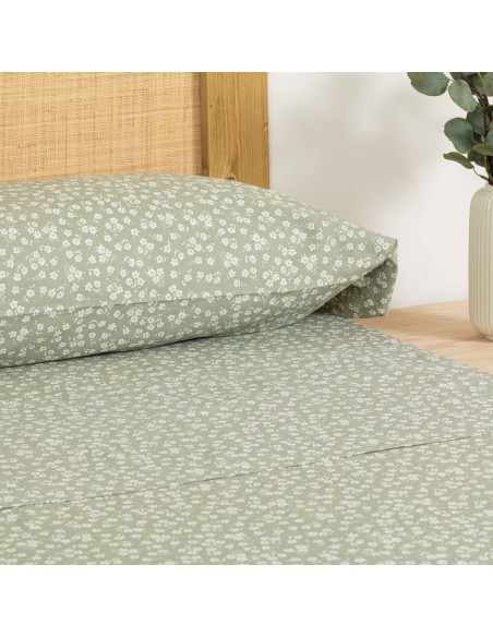 Set di lenzuola cotone Oniris verde militare lenzuola-cotone-100