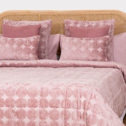 Copriletto jacquard ciniglia Felisa rosa - 120gr copriletti-jacquard