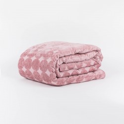 Copriletto jacquard ciniglia Felisa rosa - 120gr copriletti-jacquard