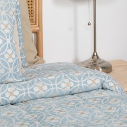 Copriletto jacquard ciniglia Marieta indaco - 120gr copriletti-jacquard