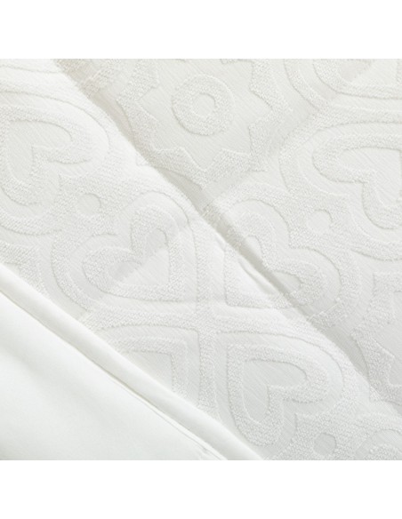 Copriletto jacquard ciniglia Capri bianco - 120gr copriletti-jacquard