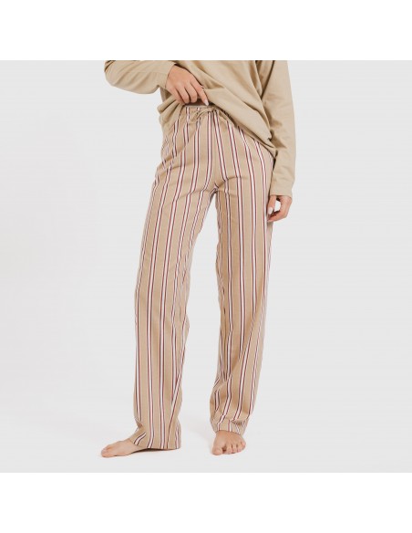 Pigiama lungo cotone Raya Ico beige pijama-largo-algodon