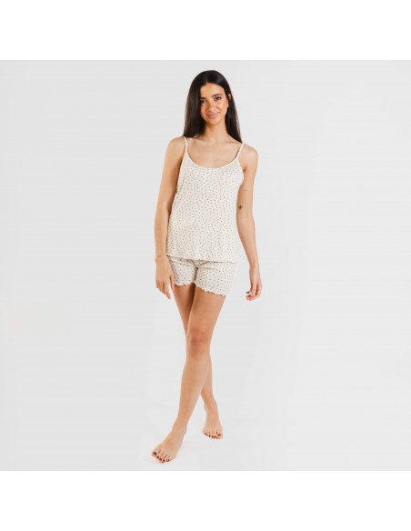 Pigiama con spalline soft Iris naturale pijama-tirantes-mujer-punto-suave