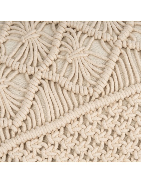 Cuscino quadrato cotone macramé Valiartis naturale 45x45 - federa + imbottitura cuscini-decorativi-stampati