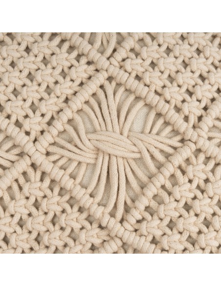 Cuscino quadrato cotone macramé Nador naturale 45x45 - federa + imbottitura cuscini-decorativi-stampati