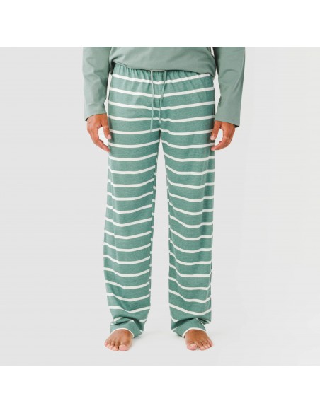 Pigiama lungo uomo cotone Raya Sailor verde veronese pijama-algodon