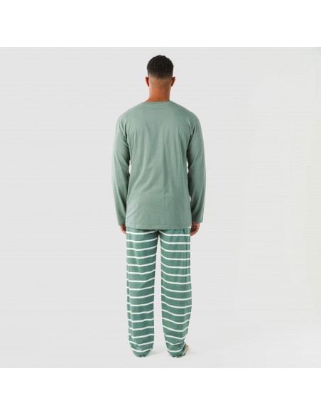 Pigiama lungo uomo cotone Raya Sailor verde veronese pijama-algodon