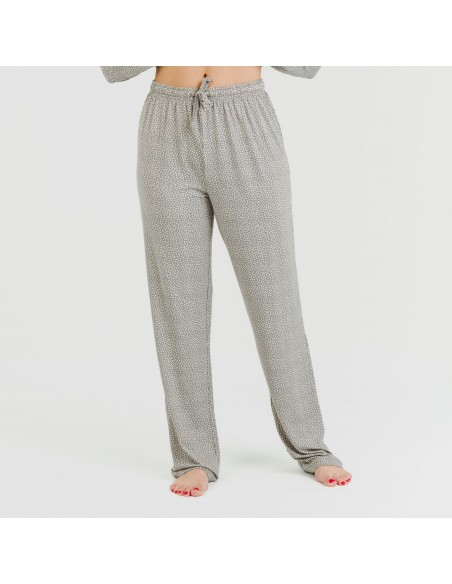 Pigiama lungo soft Lolenda grigio antracite pijama-largo-algodon