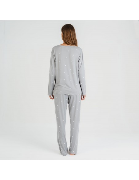 Pigiama lungo soft Choer grigio pigiami-lunghi-donna