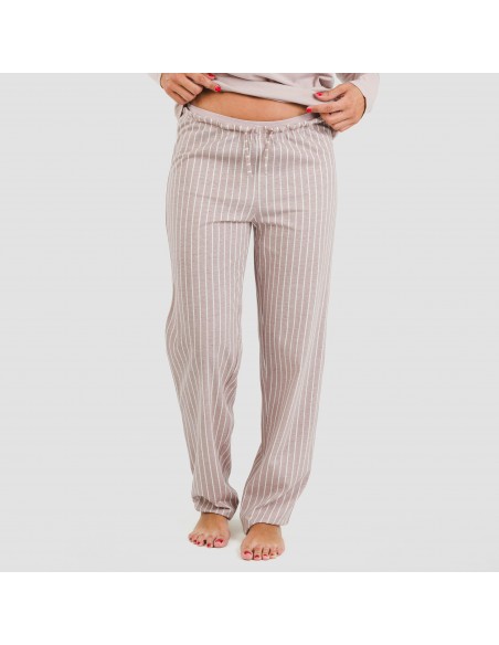 Pigiama lungo cotone Raya Beatrice malva pijama-largo-algodon