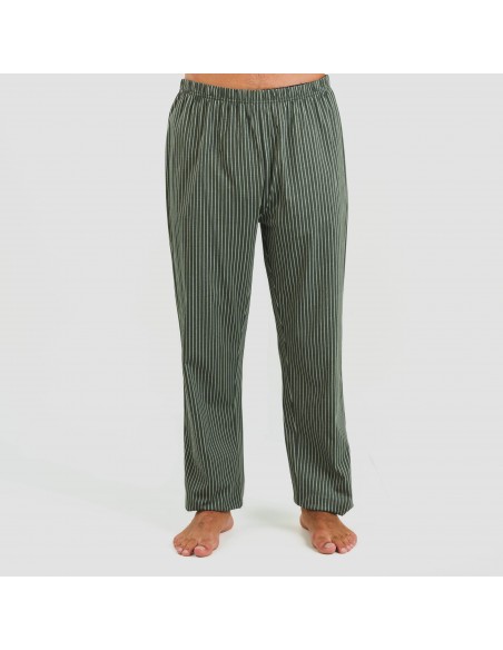 Pigiama lungo uomo cotone Raya Derek verde scuro pijama-algodon