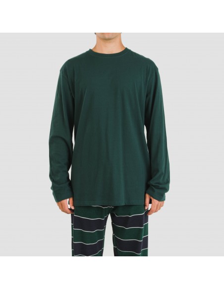 Pigiama lungo uomo cotone Lorenzo verde pijama-algodon