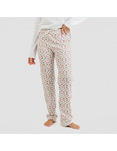 Pigiama lungo cotone Dona rosa pijama-largo-algodon