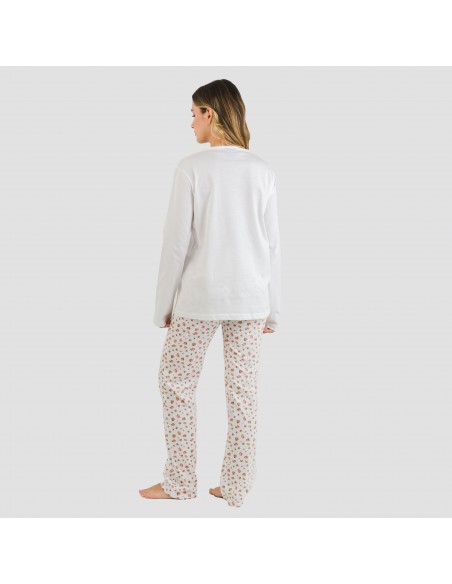 Pigiama lungo cotone Dona rosa pijama-largo-algodon